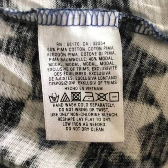 ANTHRO Vanessa & Virginia Boho Top Size Small Blue White Crochet Tassle Tie - Picture 7 of 7